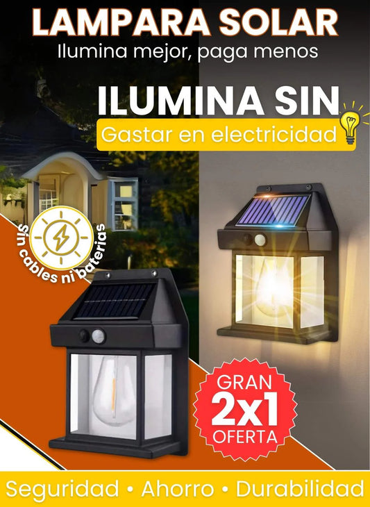 Lampara solar con sensor de movimiento ECOLUZ 360™️